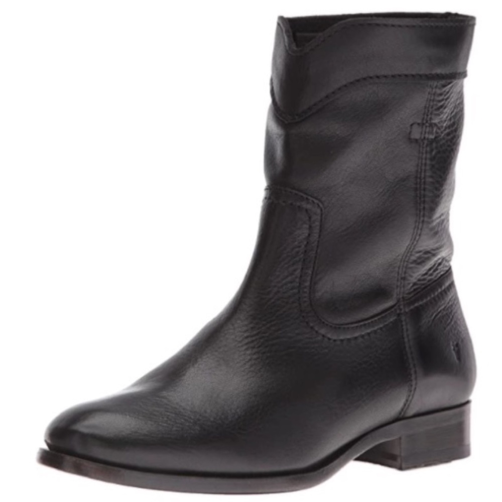 Frye Cara Roper Black Leather Boot Size 7.5